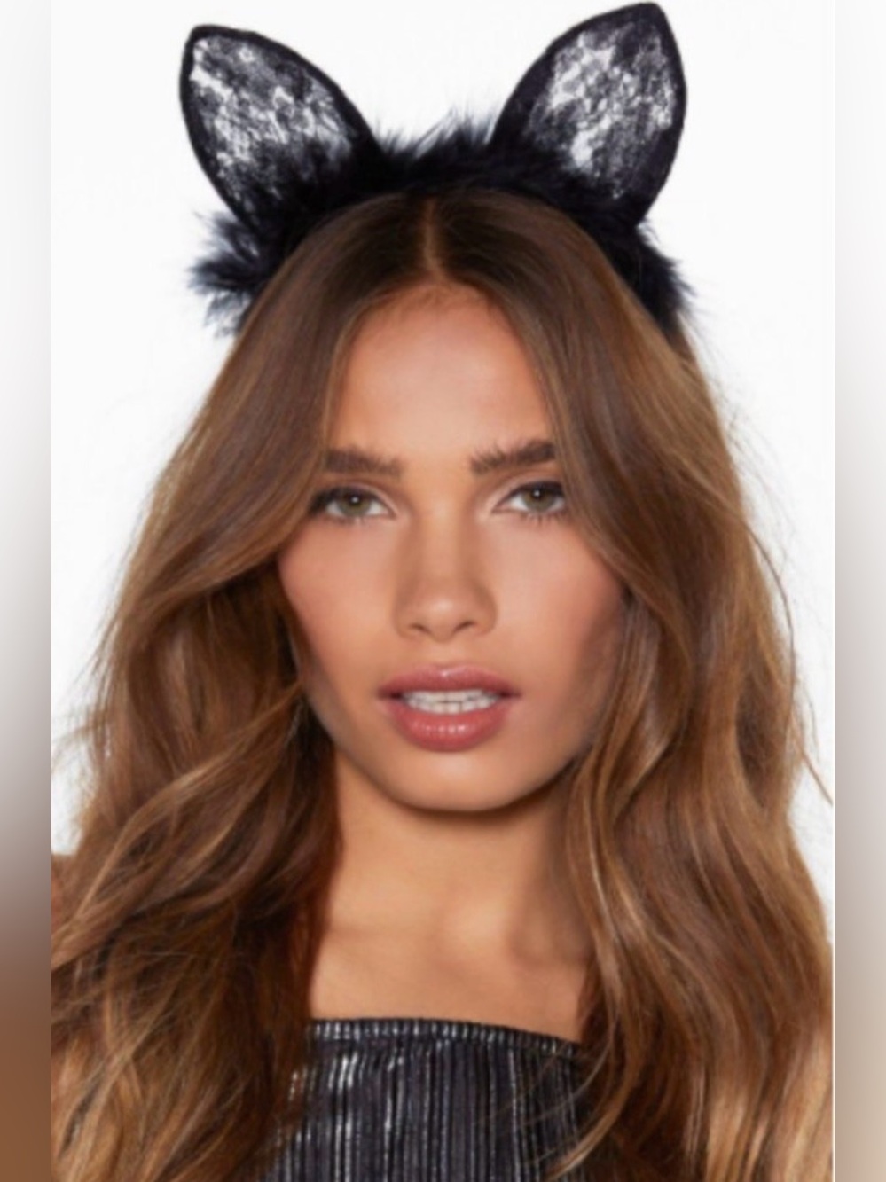 NWT Nasty Gal Black Cat Ears Headband